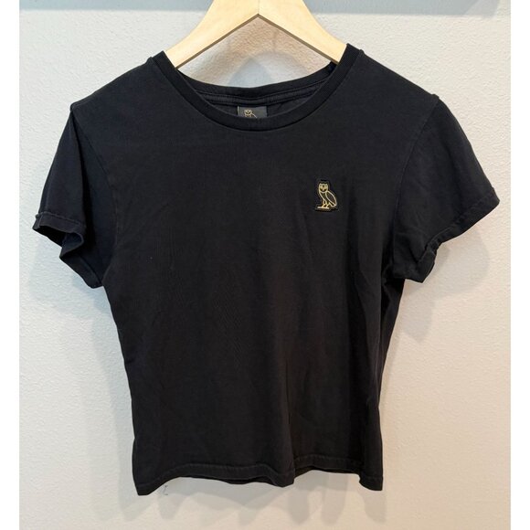 OVO October's Very Own Women's Owl Logo Shirt Medium Black Short Sleeve Classic - Picture 1 of 6